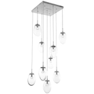 Hammerton Studio - Nebula Meteo Square Multi-Port, 9-Light - CHB0067-09-BS-FC-C01-L1 - Canada Light Shop