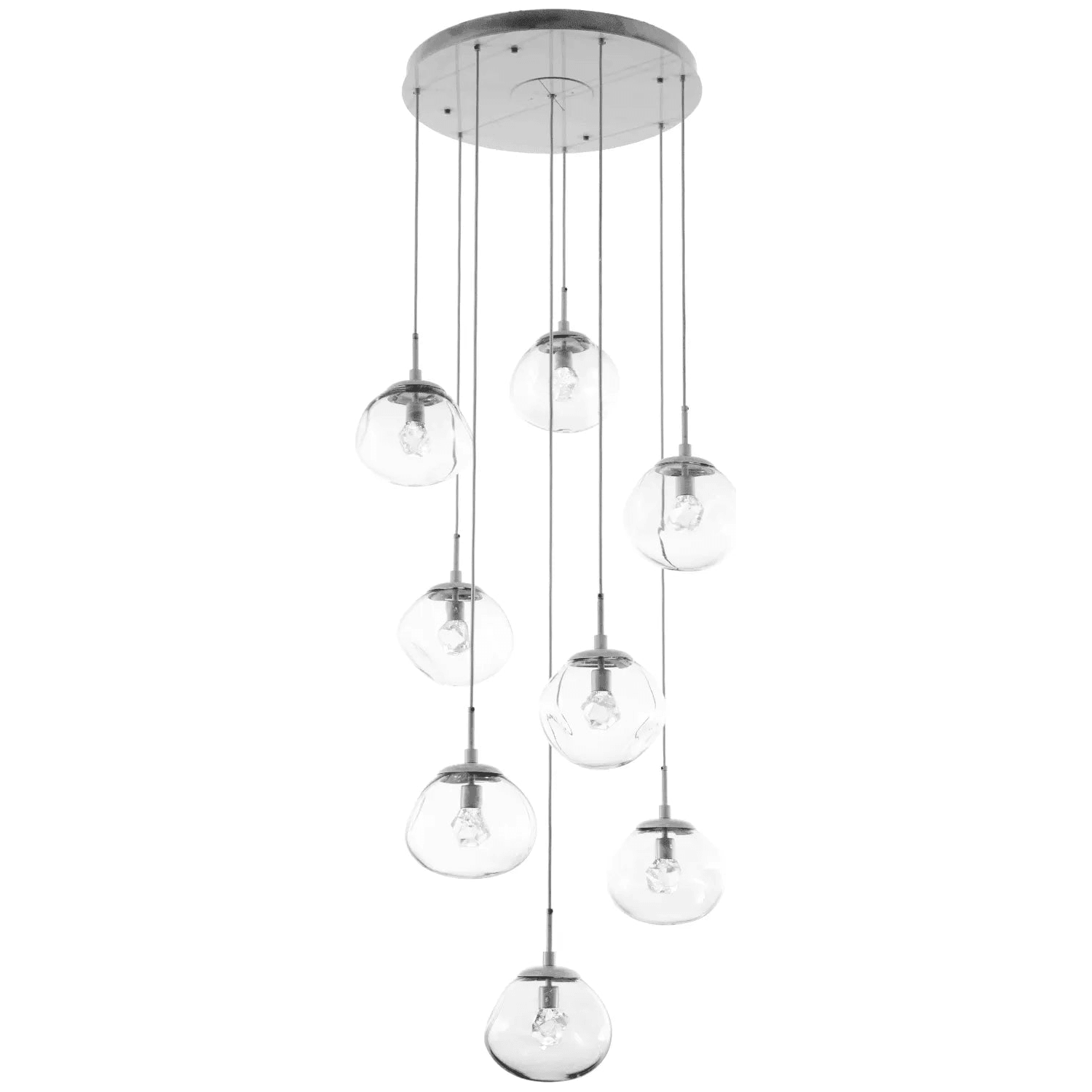 Hammerton Studio - Nebula Nova Round Multi-Port, 8-Light - CHB0068-08-BS-ZC-C01-L1 - Canada Light Shop