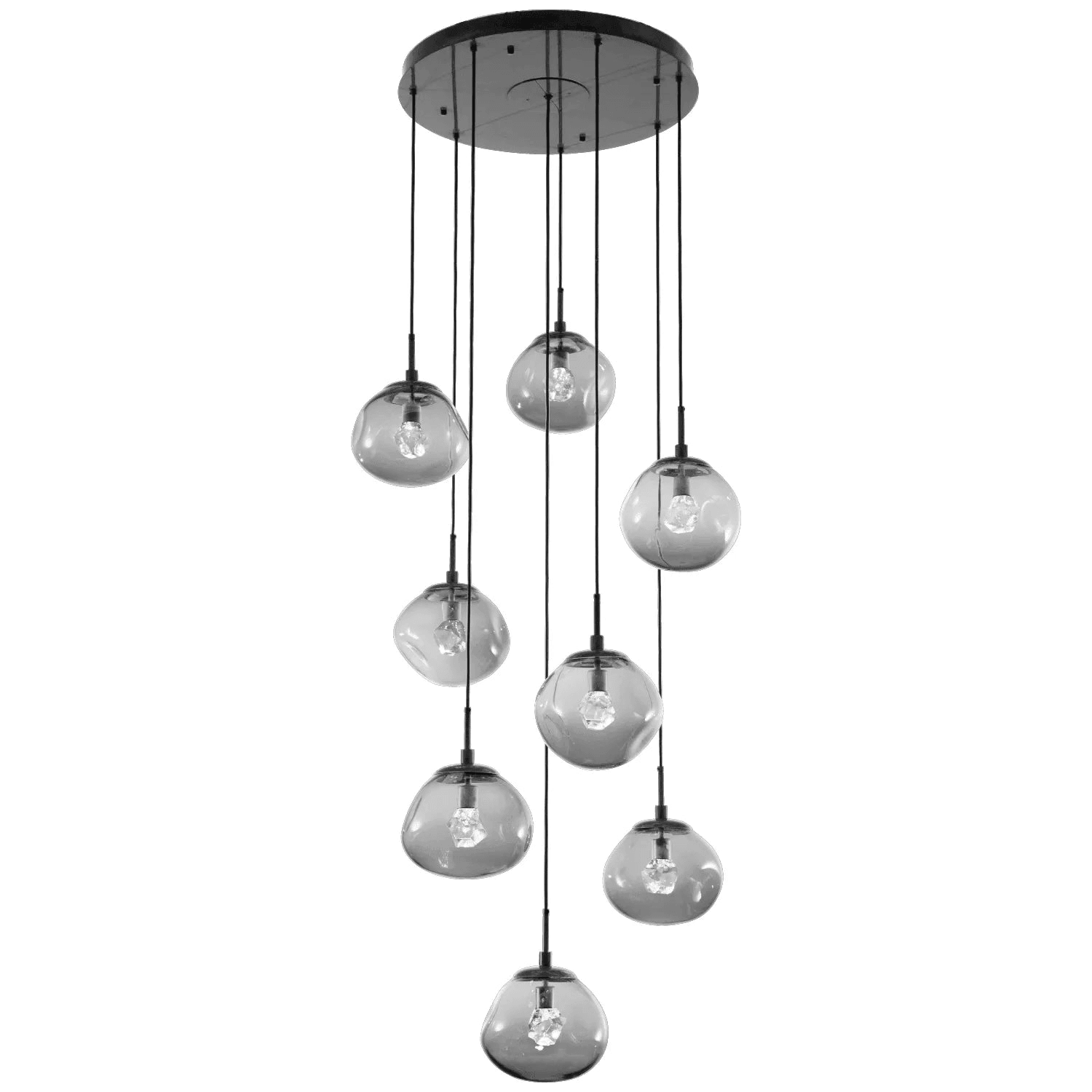 Hammerton Studio - Nebula Nova Round Multi-Port, 8-Light - CHB0068-08-MB-ZS-C01-L1 - Canada Light Shop