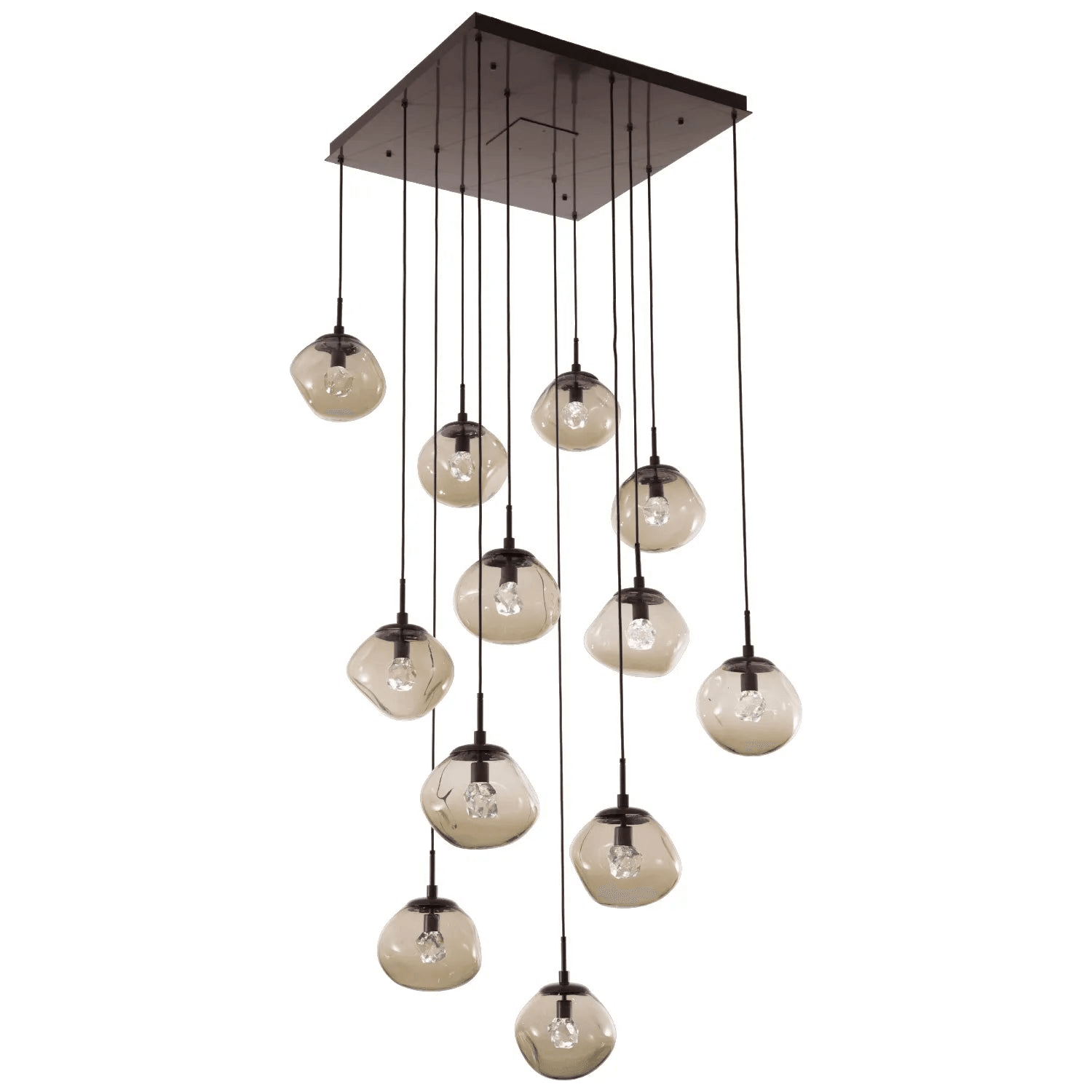 Hammerton Studio - Nebula Nova Square Multi-Port, 12-Light - CHB0068-12-FB-ZB-C01-L1 - Canada Light Shop