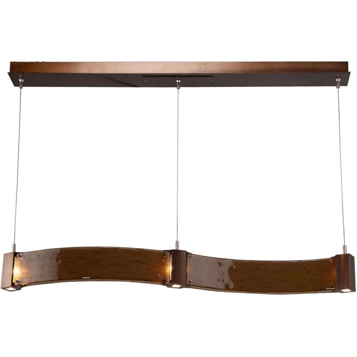 Hammerton Studio - Parallel Curved Linear Suspension, 7-Light - PLB0042-48-RB-BG-CA1-L1 - Canada Light Shop
