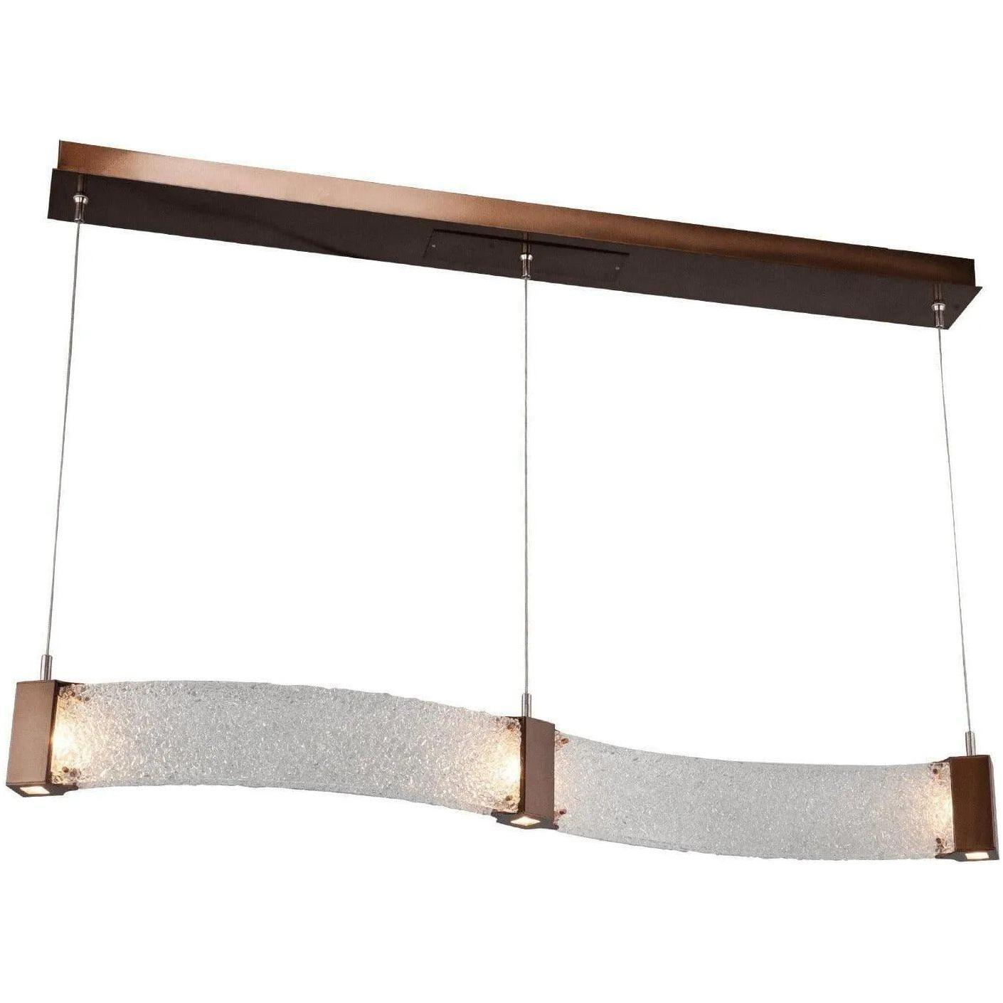 Hammerton Studio - Parallel Curved Linear Suspension, 7-Light - PLB0042-48-RB-CR-CA1-L1 - Canada Light Shop