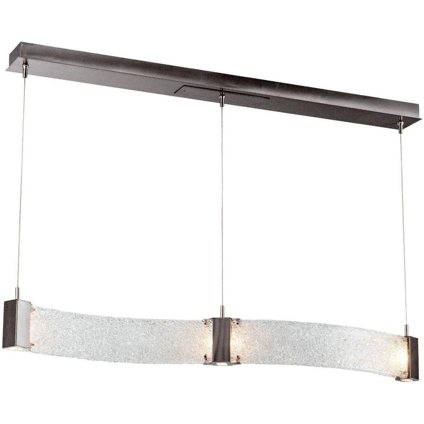 Hammerton Studio - Parallel Curved Linear Suspension, 7-Light - PLB0042-48-SN-CR-CA1-L1 - Canada Light Shop