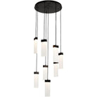 Hammerton Studio - Parallel Glass Round Multi-Port, 8-Light - CHB0042-08-MB-CG-C01-L1 - Canada Light Shop