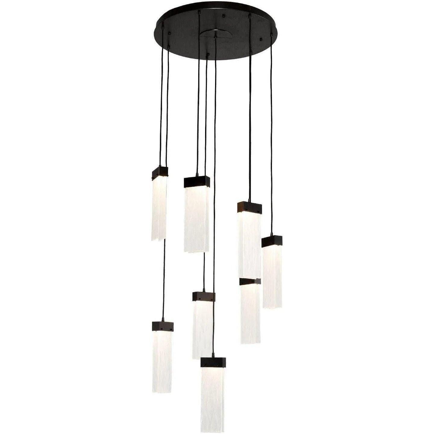 Hammerton Studio - Parallel Glass Round Multi-Port, 8-Light - CHB0042-08-MB-CG-C01-L1 - Canada Light Shop