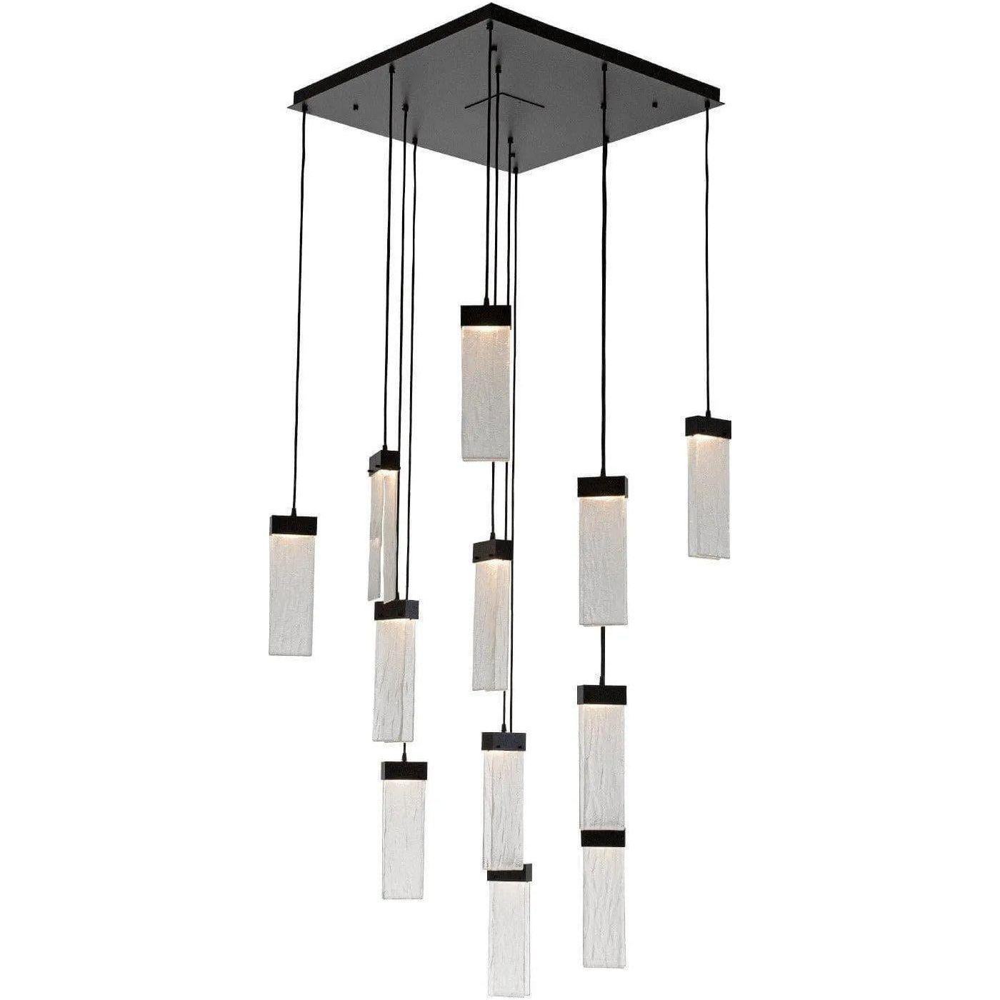 Hammerton Studio - Parallel Glass Square Multi-Port, 12-Light - CHB0042-12-MB-CG-C01-L1 - Canada Light Shop