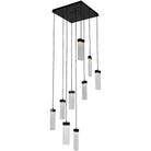 Hammerton Studio - Parallel Glass Square Multi-Port, 9-Light - CHB0042-09-MB-CR-C01-L1 - Canada Light Shop