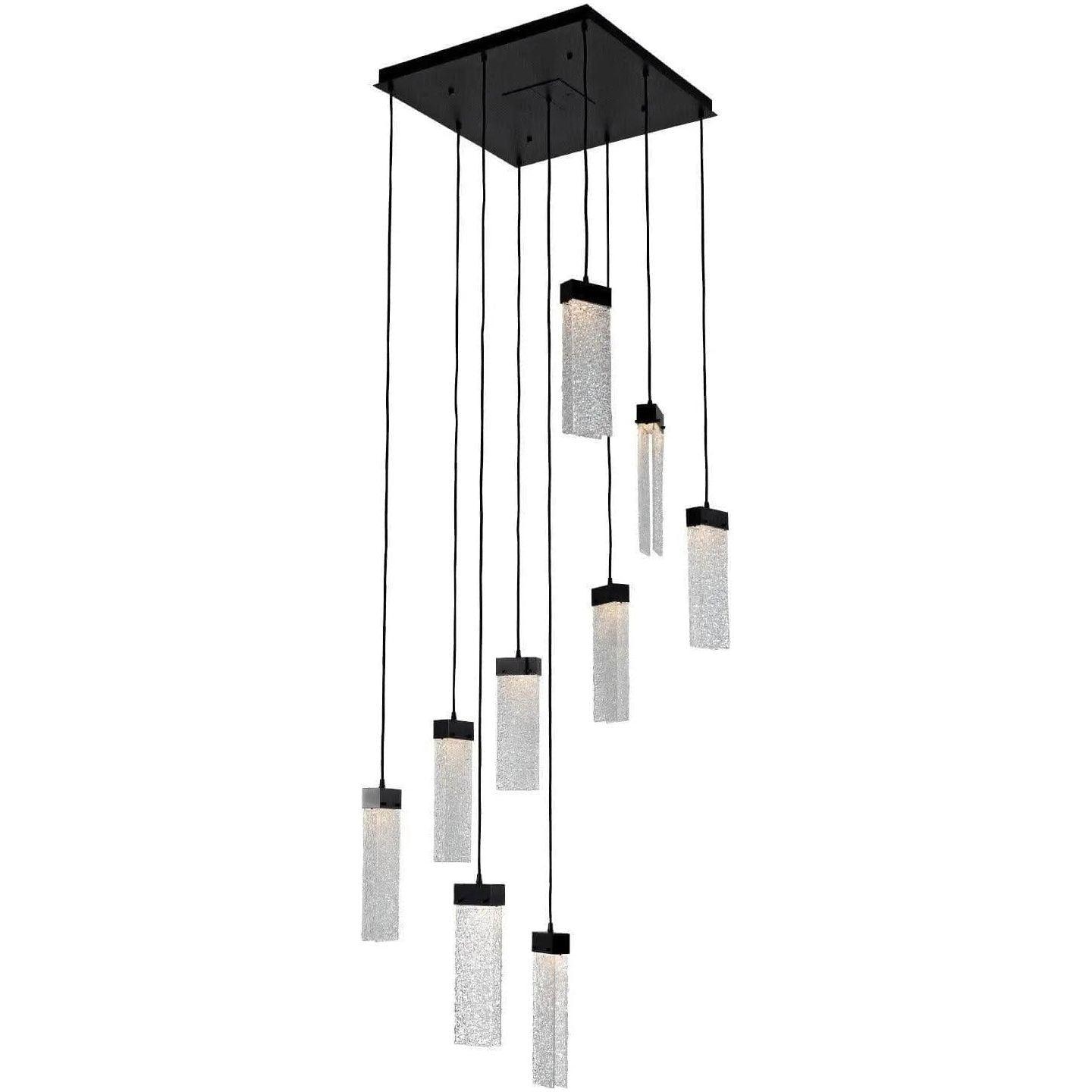 Hammerton Studio - Parallel Glass Square Multi-Port, 9-Light - CHB0042-09-MB-CR-C01-L1 - Canada Light Shop