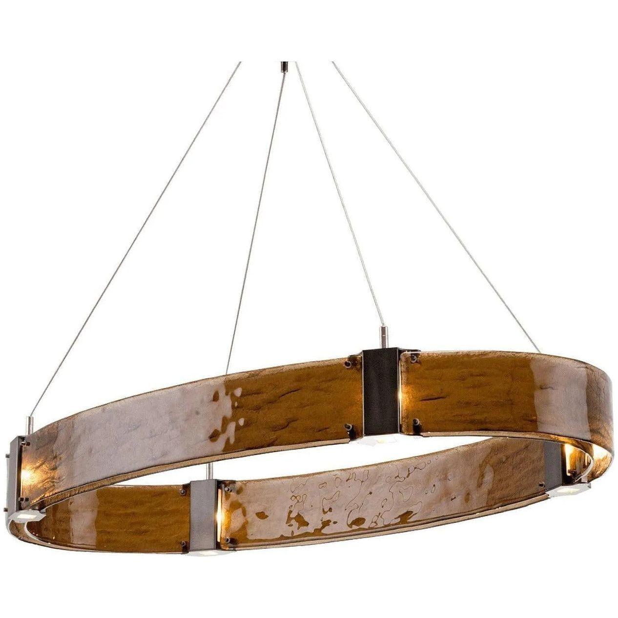 Hammerton Studio - Parallel Oval Chandelier, 44-Inch - PLB0042-44-GM-BG-CA1-L1 - Canada Light Shop