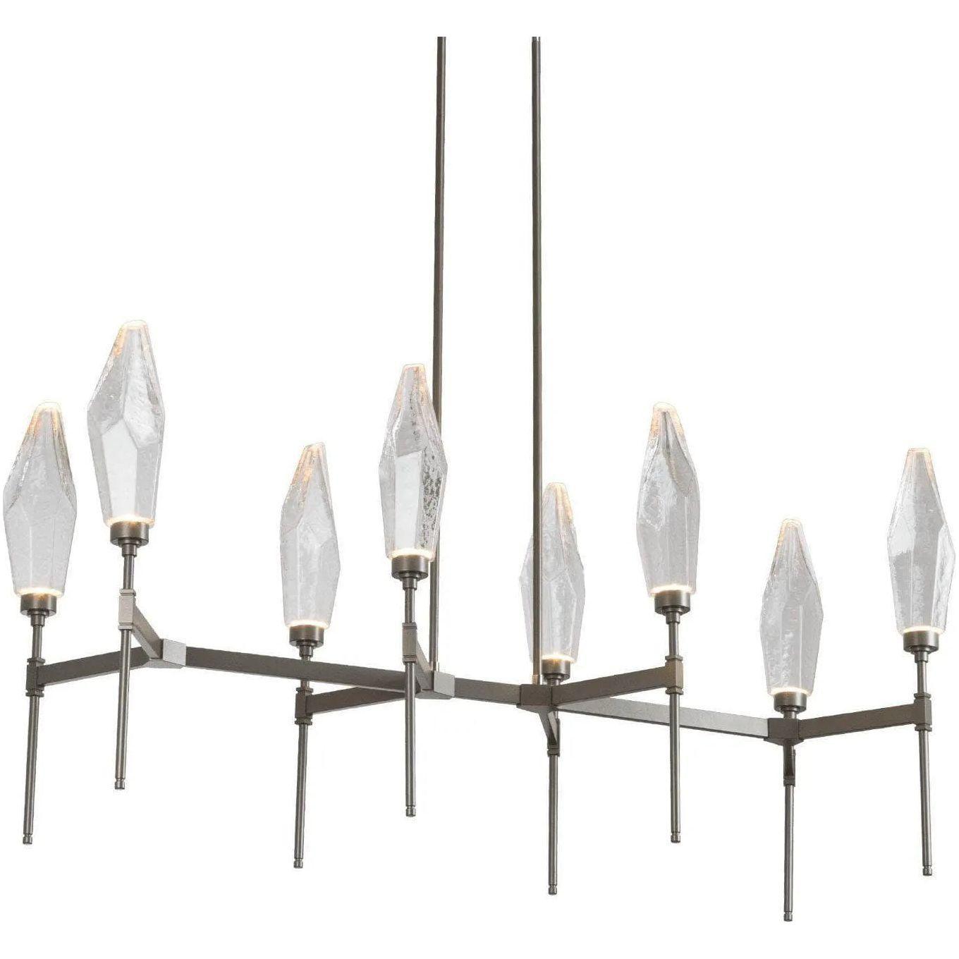 Hammerton Studio - Rock Crystal Linear Belvedere Suspension, 8-Light - PLB0050-48-BS-CC-001-L1 - Canada Light Shop