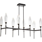 Hammerton Studio - Rock Crystal Linear Belvedere Suspension, 8-Light - PLB0050-48-MB-CC-001-L1 - Canada Light Shop