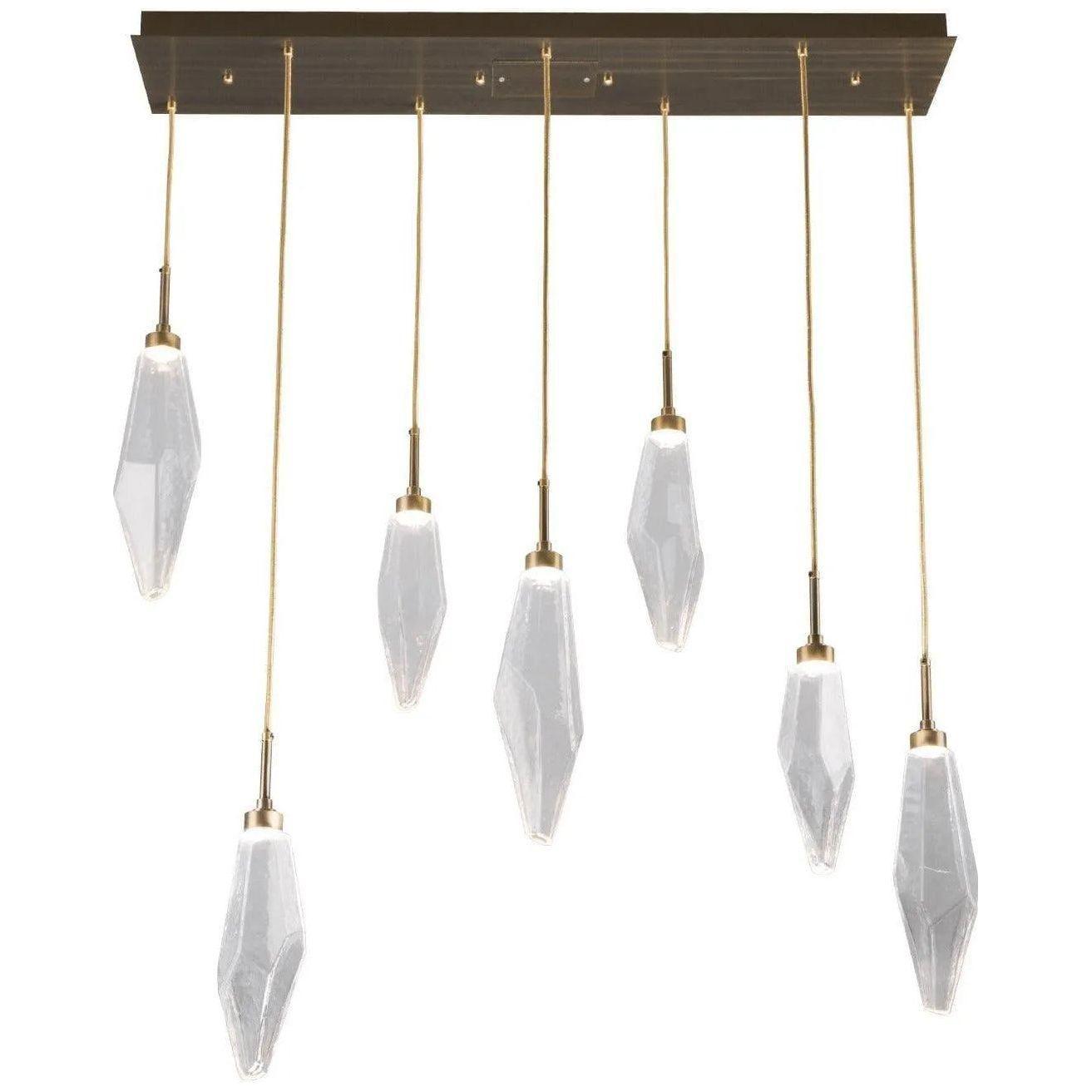 Hammerton Studio - Rock Crystal Linear Multi-Port, 7-Light - PLB0050-07-HB-CC-C01-L1 - Canada Light Shop