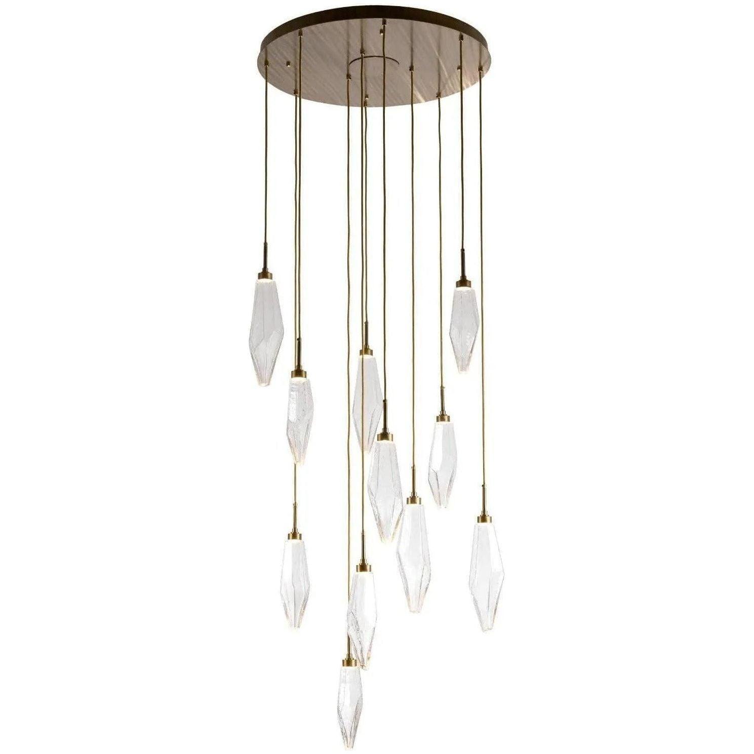 Hammerton Studio - Rock Crystal Round Multi-Port, 11-Light - CHB0050-11-HB-CC-C01-L1 - Canada Light Shop