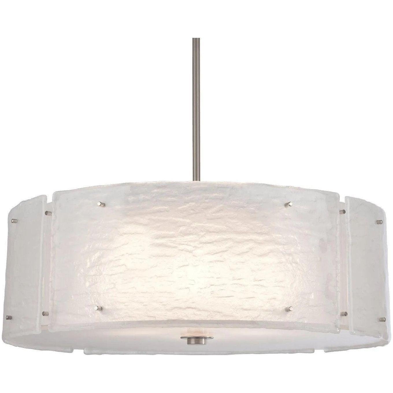 Hammerton Studio - Textured Glass Chandelier, 30-Inch - CHB0044-30-BS-FG-001-E2 - Canada Light Shop