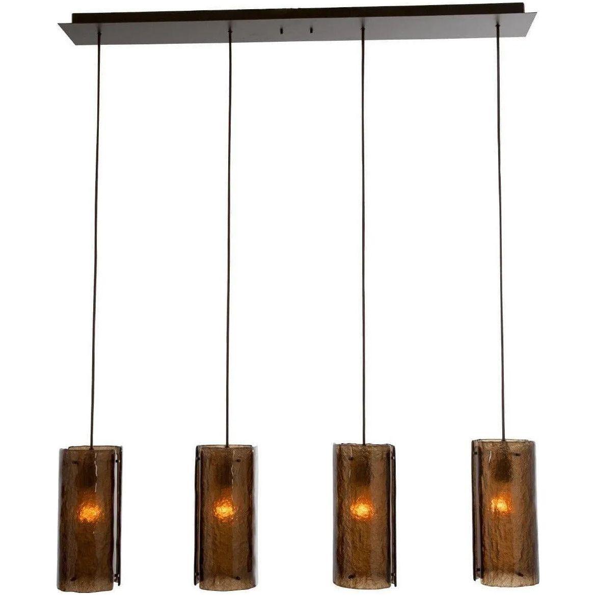 Hammerton Studio - Textured Glass Linear Multi-Port, 4-Light - PLB0044-04-FB-BG-C01-E2 - Canada Light Shop