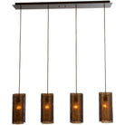 Hammerton Studio - Textured Glass Linear Multi-Port, 4-Light - PLB0044-04-FB-BG-C01-E2 - Canada Light Shop