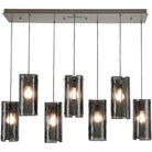 Hammerton Studio - Textured Glass Linear Multi-Port, 7-Light - PLB0044-07-BS-SG-C01-E2 - Canada Light Shop
