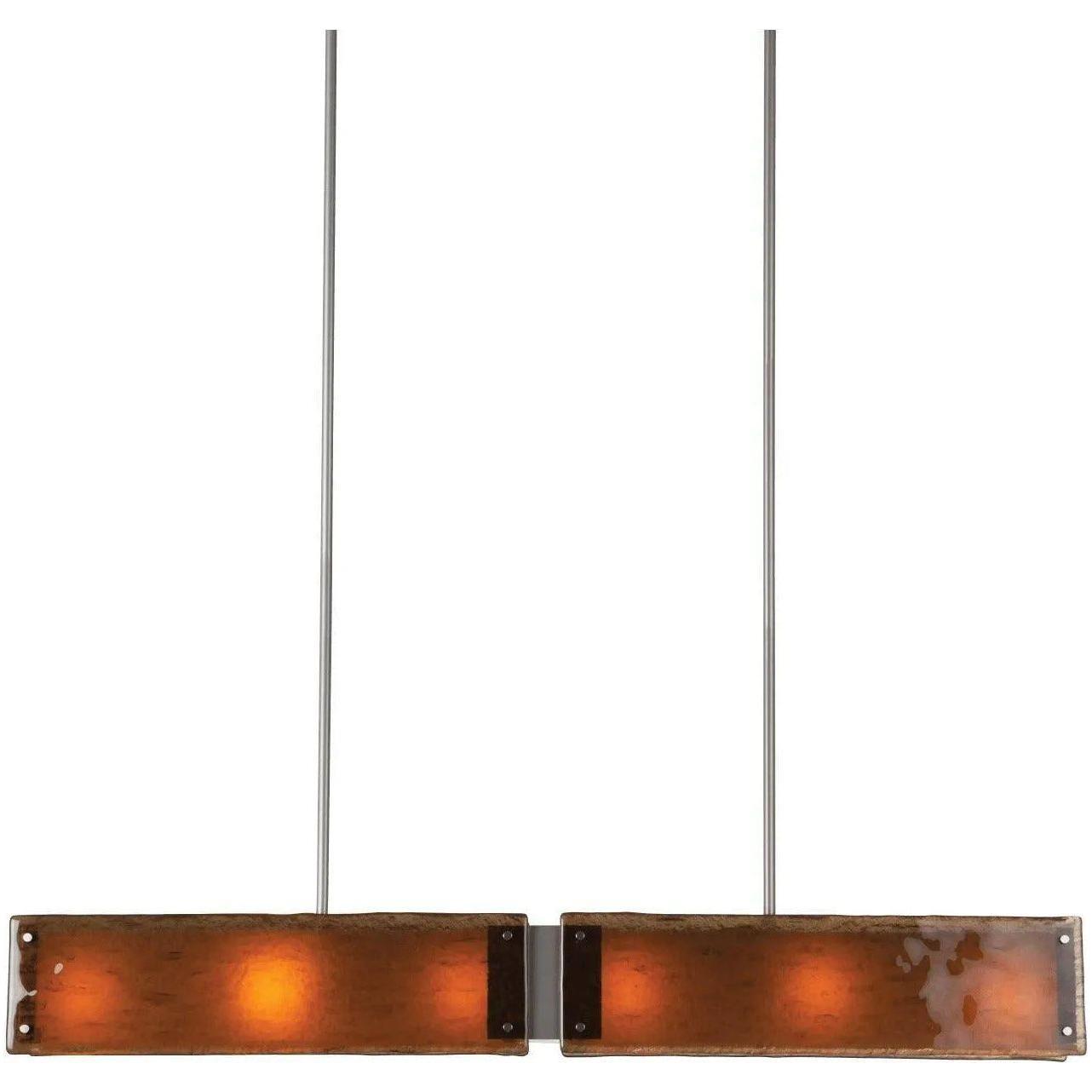 Hammerton Studio - Textured Glass Linear Suspension, 44-Inch - PLB0044-44-BS-BG-001-E2 - Canada Light Shop