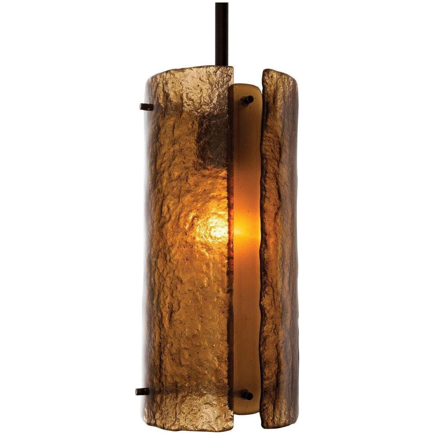 Hammerton Studio - Textured Glass Pendant, 12-Inch - LAB0044-12-FB-BG-001-E2 - Canada Light Shop