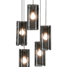 Hammerton Studio - Textured Glass Round Multi-Port, 5-Light - CHB0044-05-BS-SG-C01-E2 - Canada Light Shop