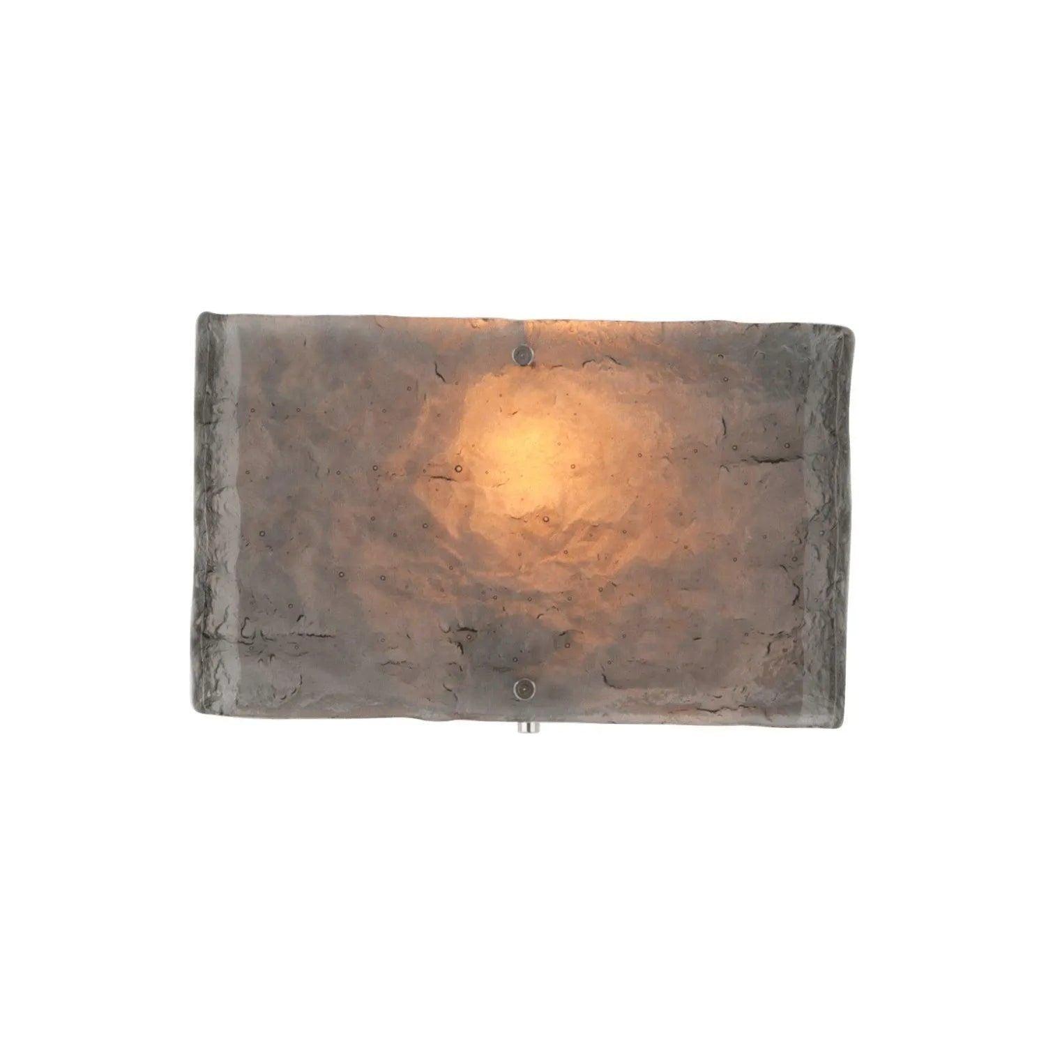 Hammerton Studio - Textured Glass Square Cover Sconce - CSB0044-0B-GM-SG-E2 - Canada Light Shop
