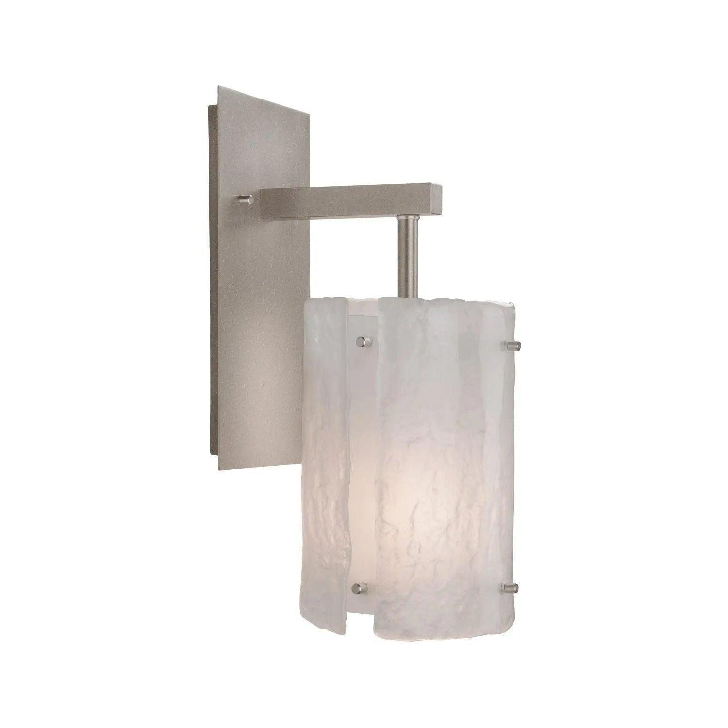 Hammerton Studio - Textured Glass Wall Sconce, 0E-inch - IDB0044-14-BS-FG-E2 - Canada Light Shop