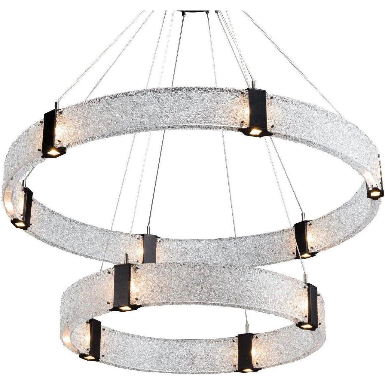 Hammerton Studio - Two Tier Parallel Ring Chandelier, 48-Inch - CHB0042-2B-MB-CR-CA1-L1 - Canada Light Shop