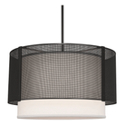 Hammerton Studio - Uptown Mesh Drum with Linen Shade, 30-Inch - CHB0019-30-MB-SH-001-E2 - Canada Light Shop