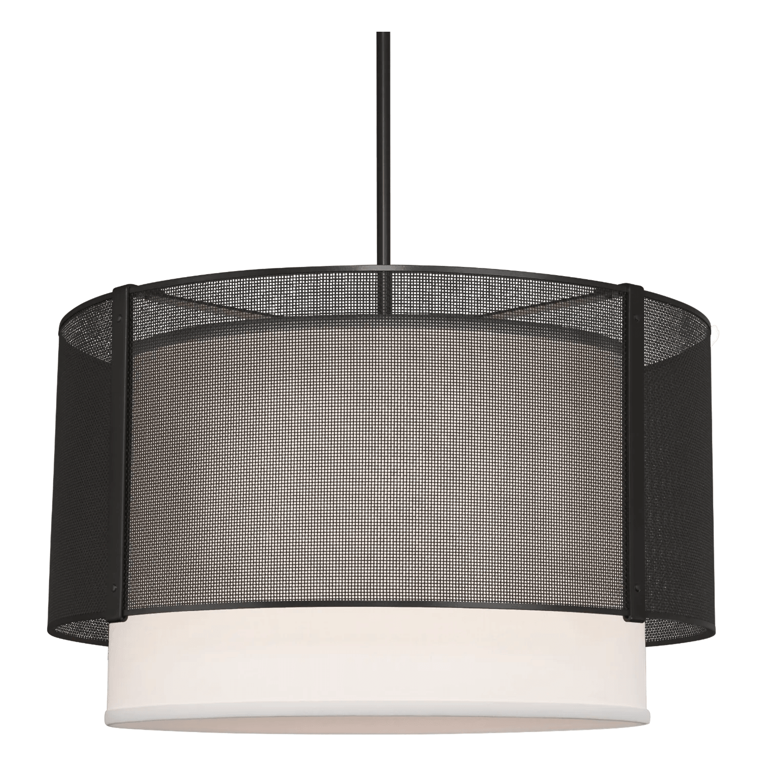 Hammerton Studio - Uptown Mesh Drum with Linen Shade, 30-Inch - CHB0019-30-MB-SH-001-E2 - Canada Light Shop