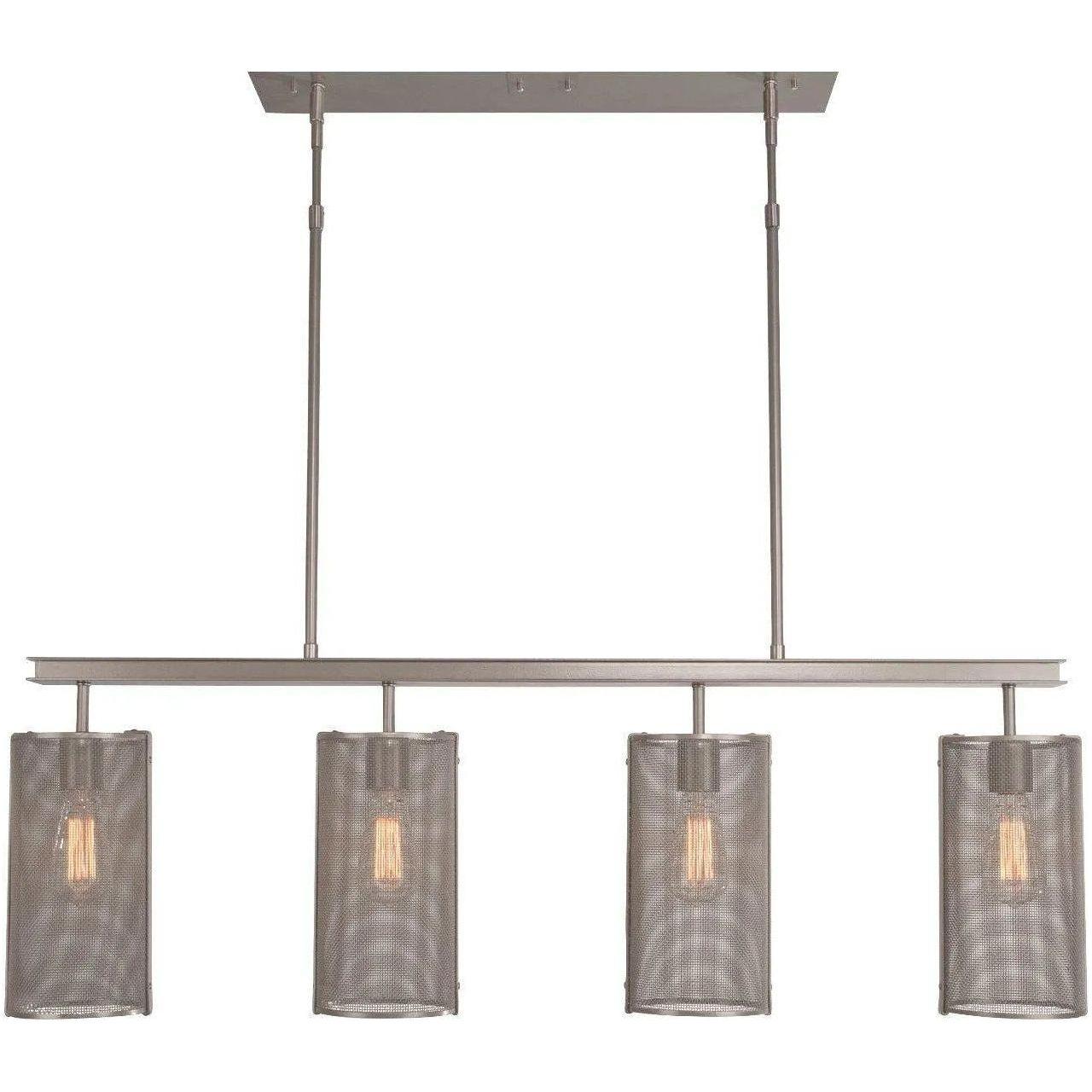 Hammerton Studio - Uptown Mesh Linear Suspension, 4-Light - PLB0019-43-BS-0-001-E2 - Canada Light Shop