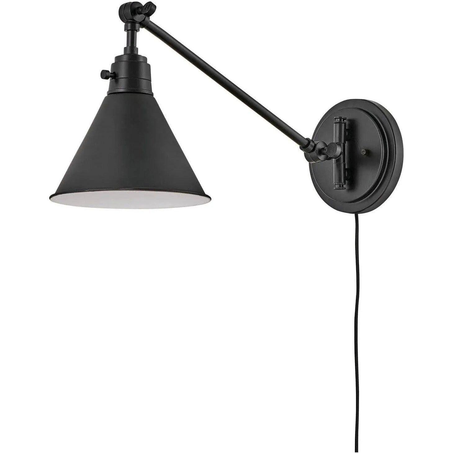 Hinkley Lighting - Arti 11-Inch Swing Arm Wall Light - 3690BK - Canada Light Shop
