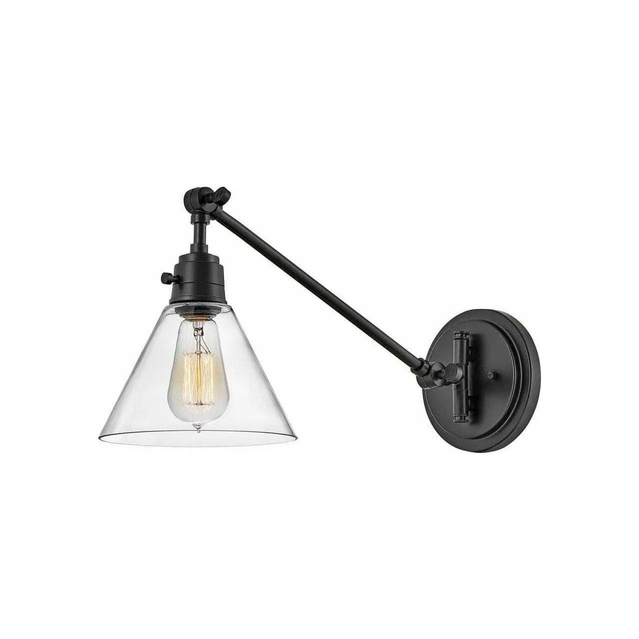 Hinkley Lighting - Arti Swing Arm Wall Light - 3690BK-CL - Canada Light Shop