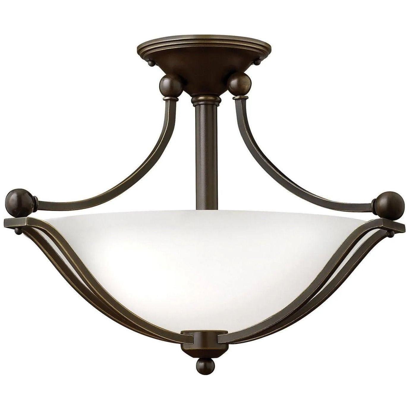 Hinkley Lighting - Bolla 19-Inch Semi-Flush Mount - 4651OB-OPAL - Canada Light Shop
