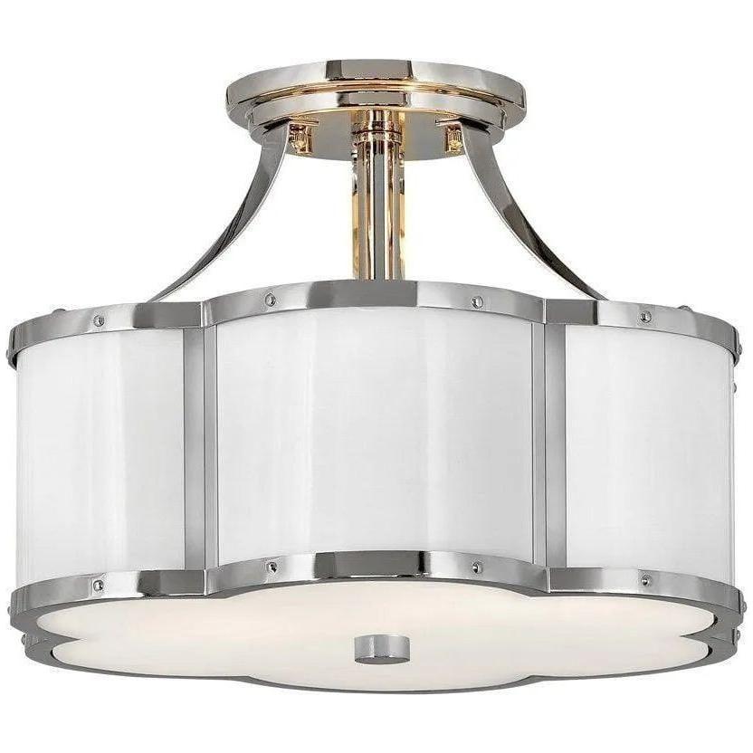 Hinkley Lighting - Chance 14-Inch Semi-Flush Mount - 4443PN - Canada Light Shop