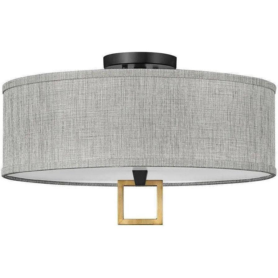 Hinkley Lighting - Link 18-Inch Semi-Flush Mount - 41807BK - Canada Light Shop