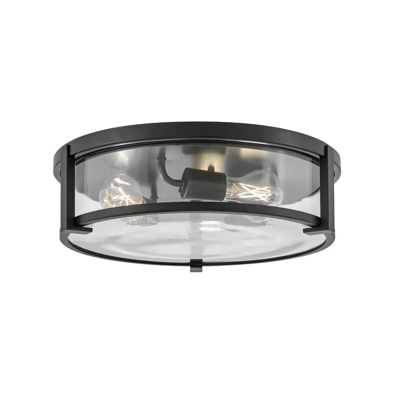 Hinkley Lighting - Lowell LED Flush Mount - 3243BK-CL - Canada Light Shop