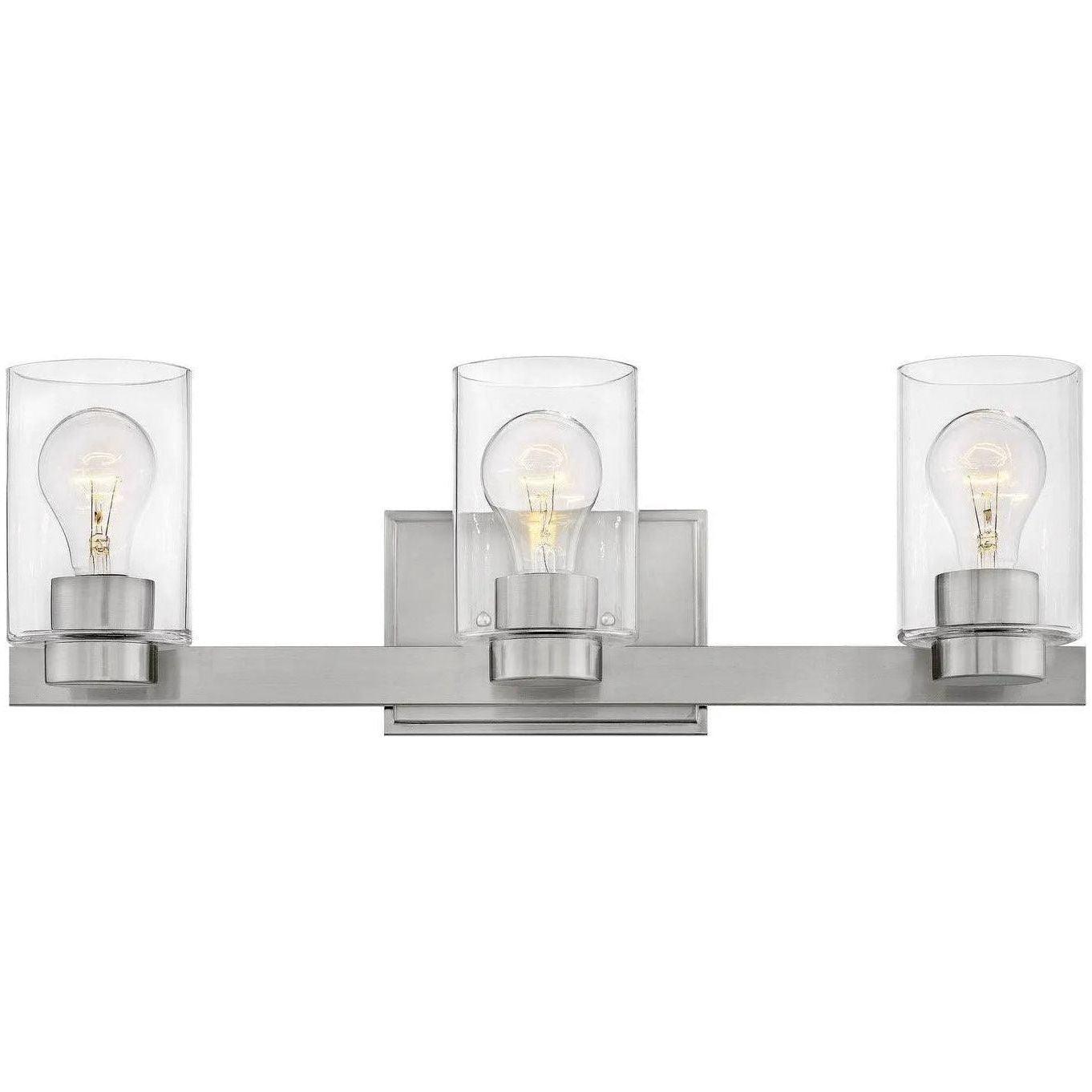Hinkley Lighting - Miley 21-Inch Three Light Bath - 5053BN-CL - Canada Light Shop