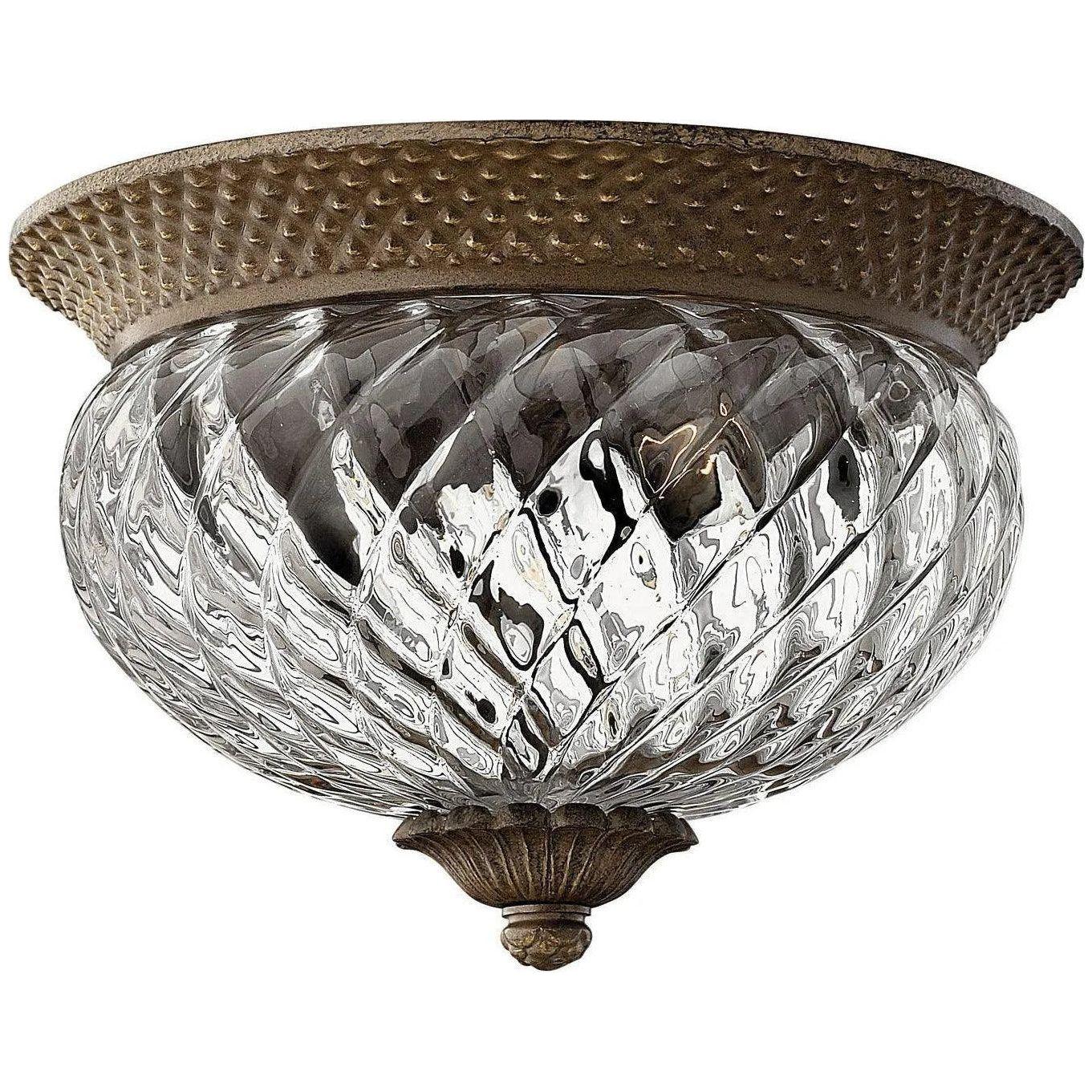 Hinkley Lighting - Plantation 12-Inch Flush Mount - 4102PZ - Canada Light Shop