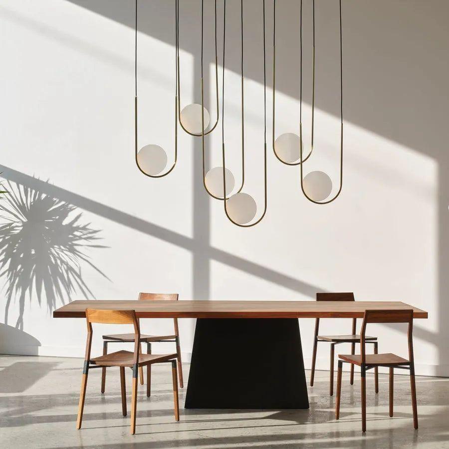 Hollis+Morris - Brackton Dining Table - BRAC-LG-OAKBLACK-BK - Canada Light Shop