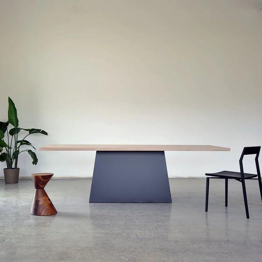 Hollis+Morris - Brackton Dining Table - BRAC-LG-OAKBLACK-BK - Canada Light Shop