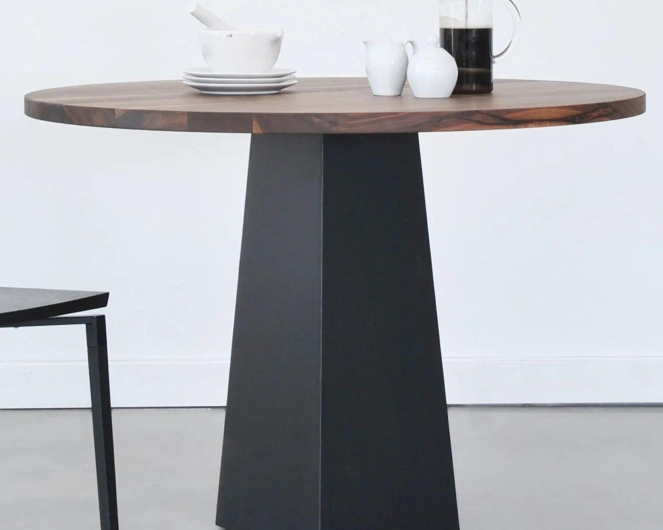 Hollis+Morris - Brockton Dining Table - BROC-LG-OKB-BK - Canada Light Shop
