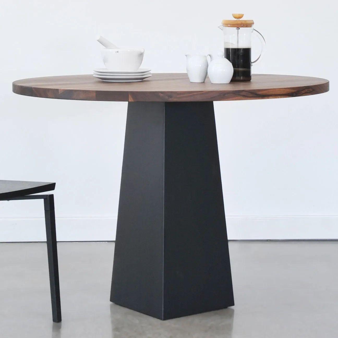 Hollis+Morris - Brockton Dining Table - BROC-LG-OKB-BK - Canada Light Shop