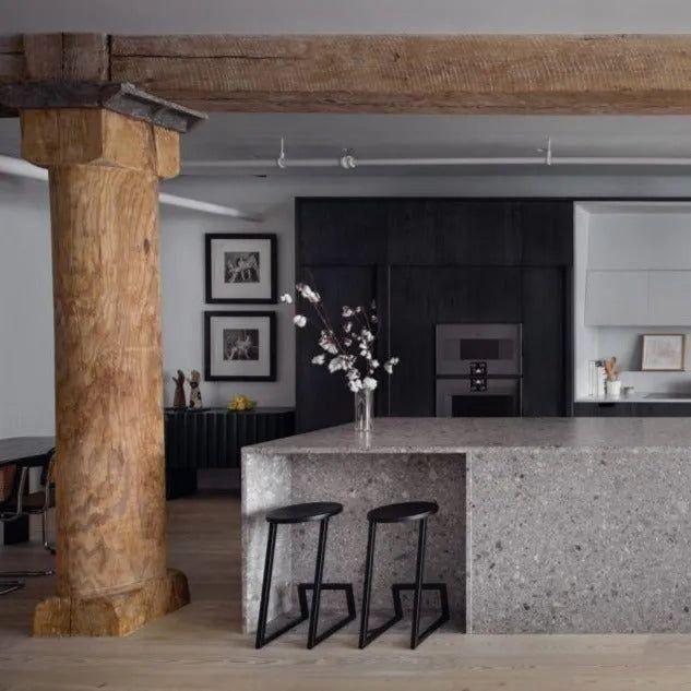 Hollis+Morris - Corktown Stool - CORKBAR-OKB-BK - Canada Light Shop