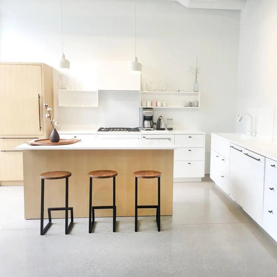 Hollis+Morris - Corktown Stool - CORKBAR-OKB-BK - Canada Light Shop