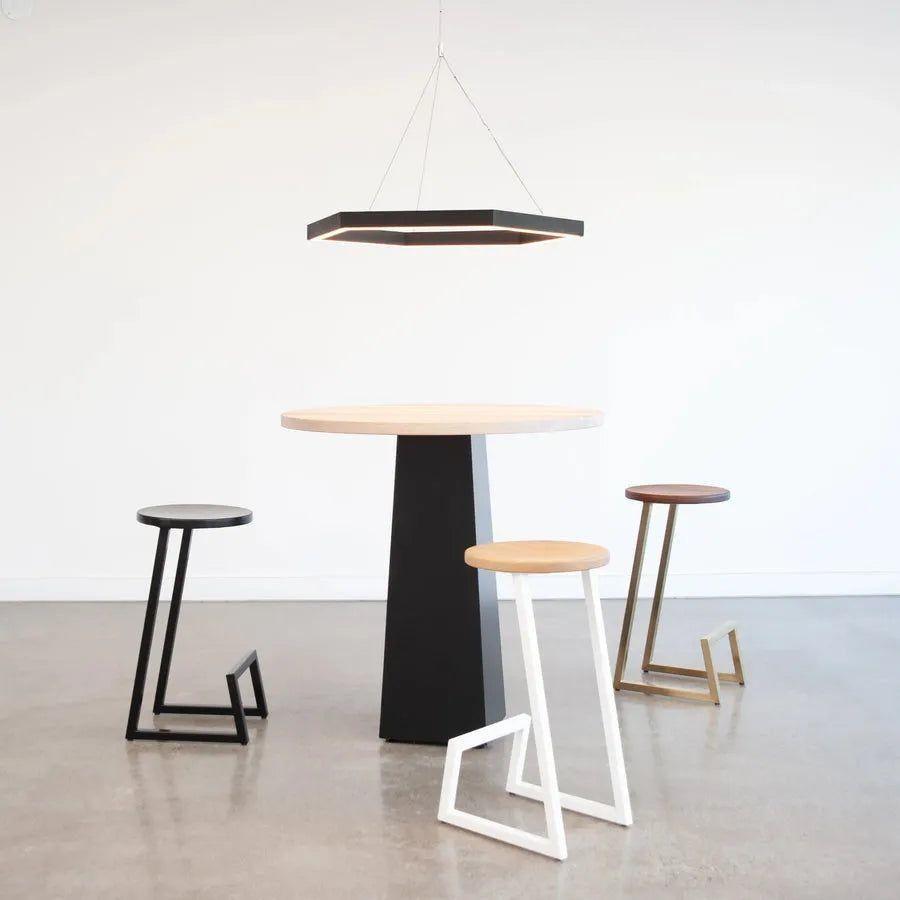 Hollis+Morris - Corktown Stool - CORKBAR-OKB-BK - Canada Light Shop