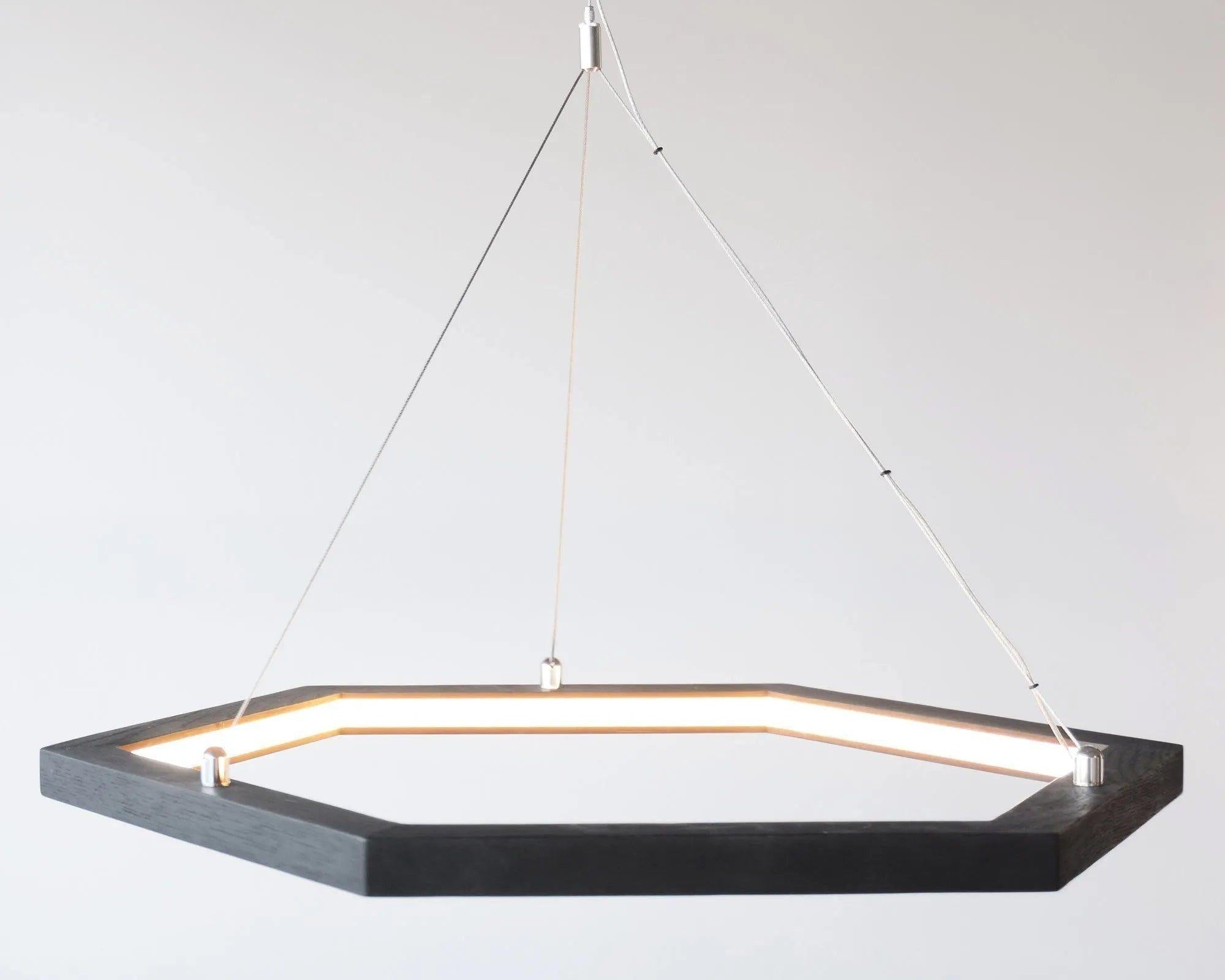 Hollis+Morris - Hexagon Pendant - HEXAPENDANT-MED-OKB - Canada Light Shop