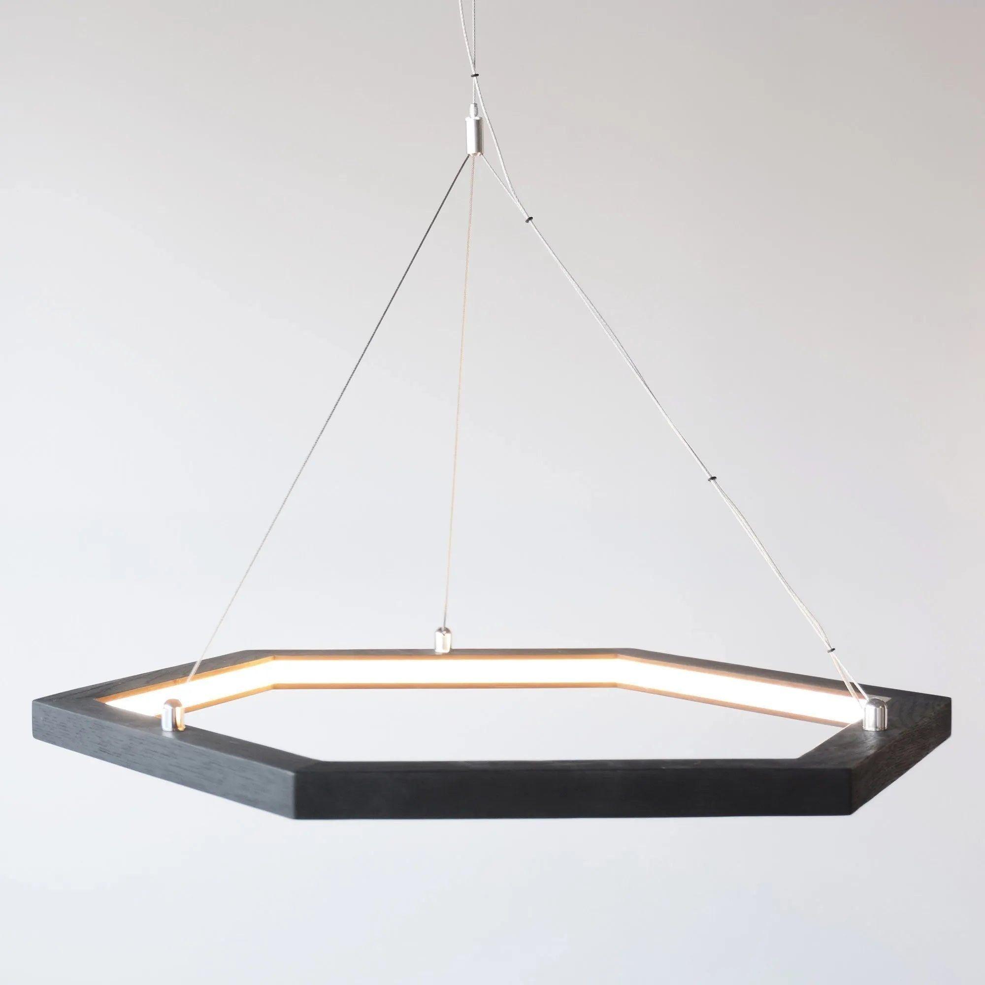 Hollis+Morris - Hexagon Pendant - HEXAPENDANT-MED-OKB - Canada Light Shop