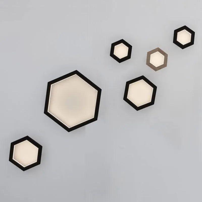 Hollis+Morris - Hexagon Wall Light - HEXASCONCE-MED-OKB - Canada Light Shop