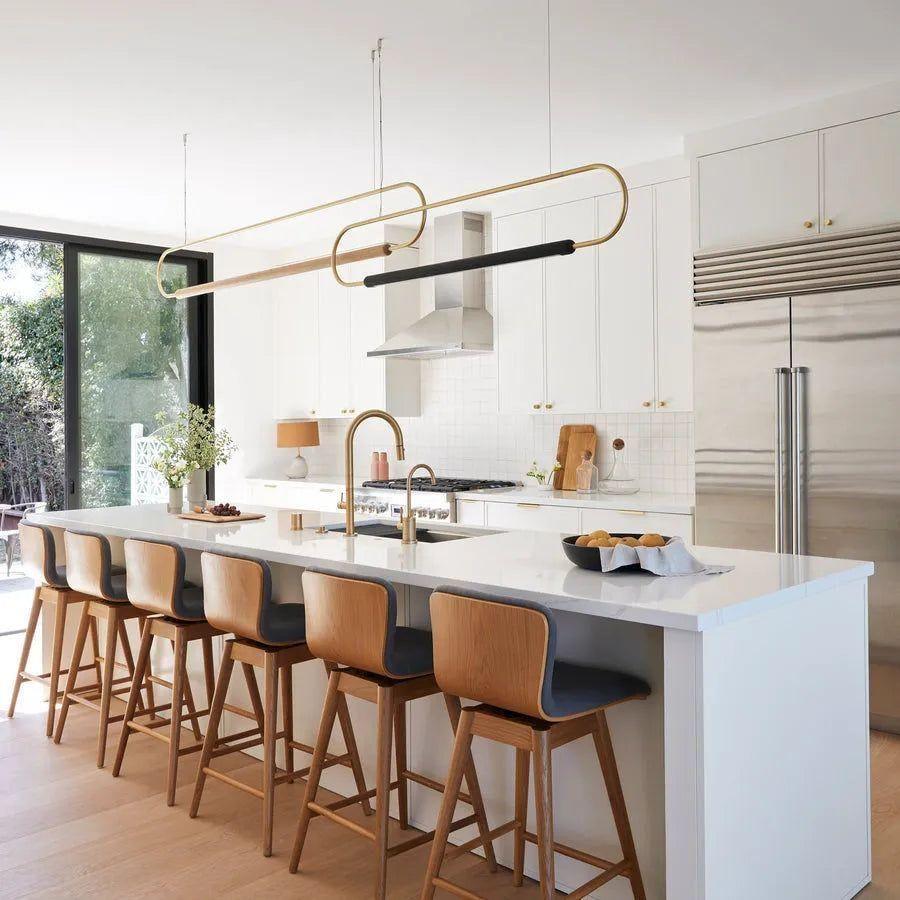 Hollis+Morris - Link Horizontal Pendant - LINK-HORIZ-3FT-OKB-ANT - Canada Light Shop