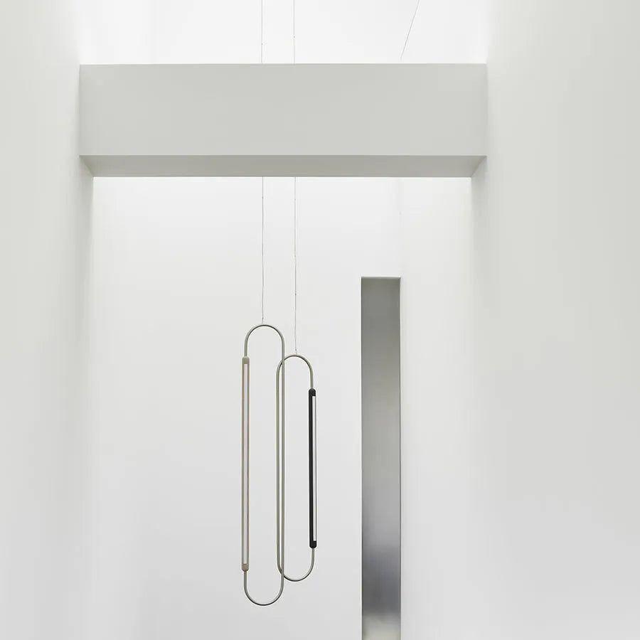 Hollis+Morris - Link Vertical Pendant - LINK-VERT-3FT-OKB-BLK - Canada Light Shop